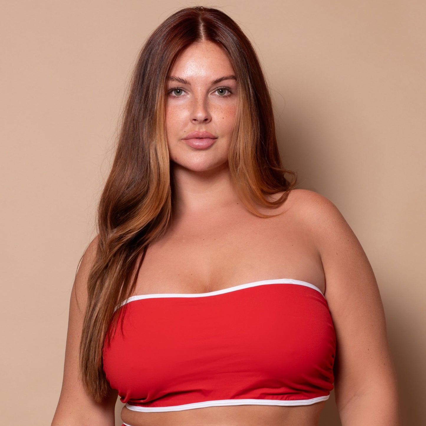 Azur Red Bandeau Multiway Bikini Top
