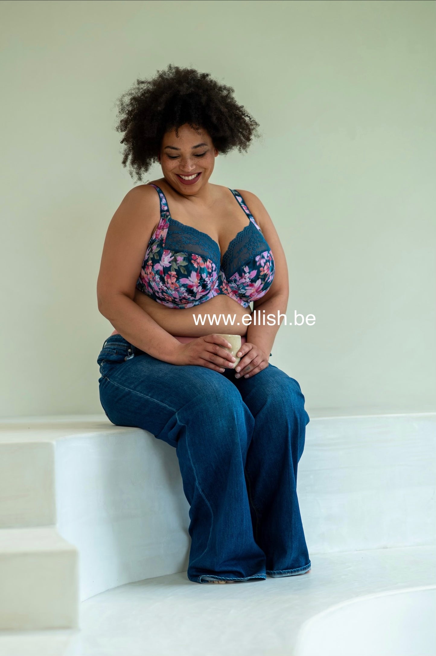 Elomi Lucie - underwired bra - Teal Floral