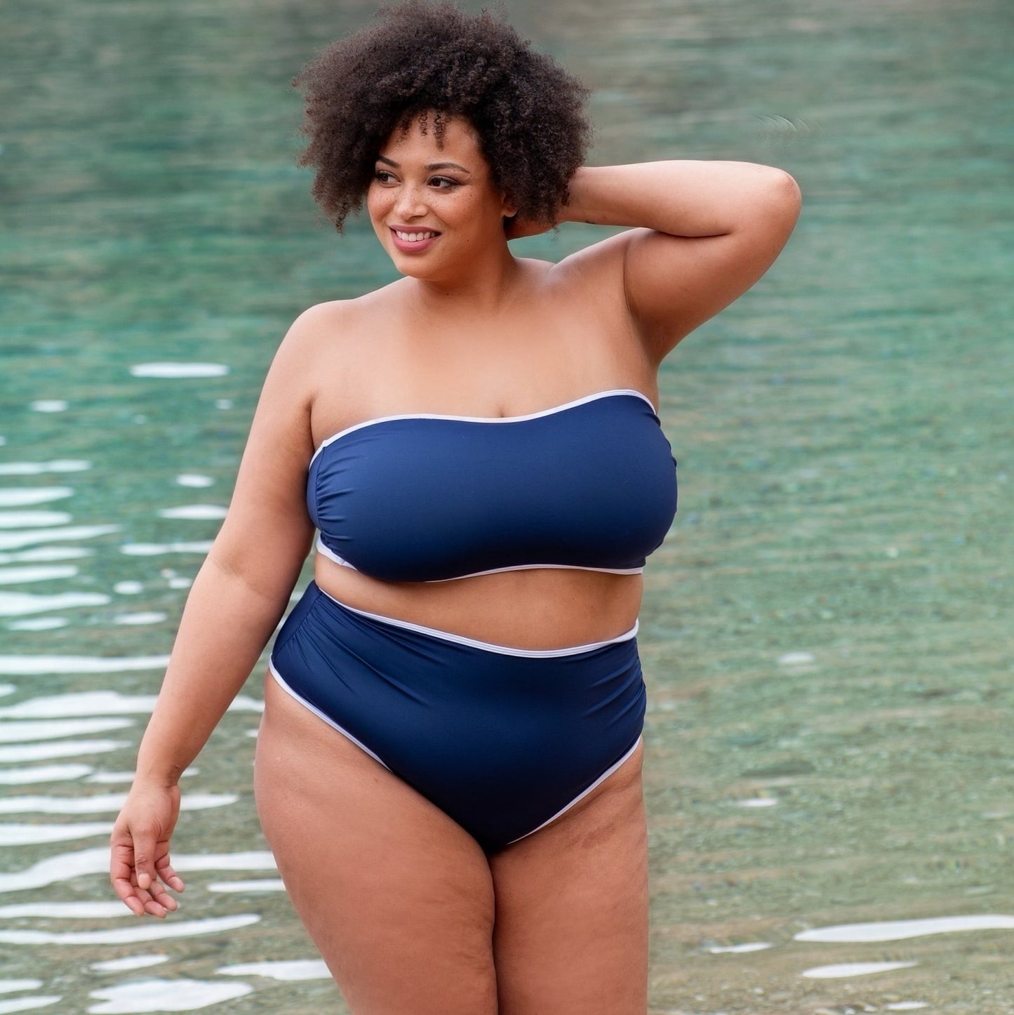 Azur Navy Bandeau Multiway Bikini Top