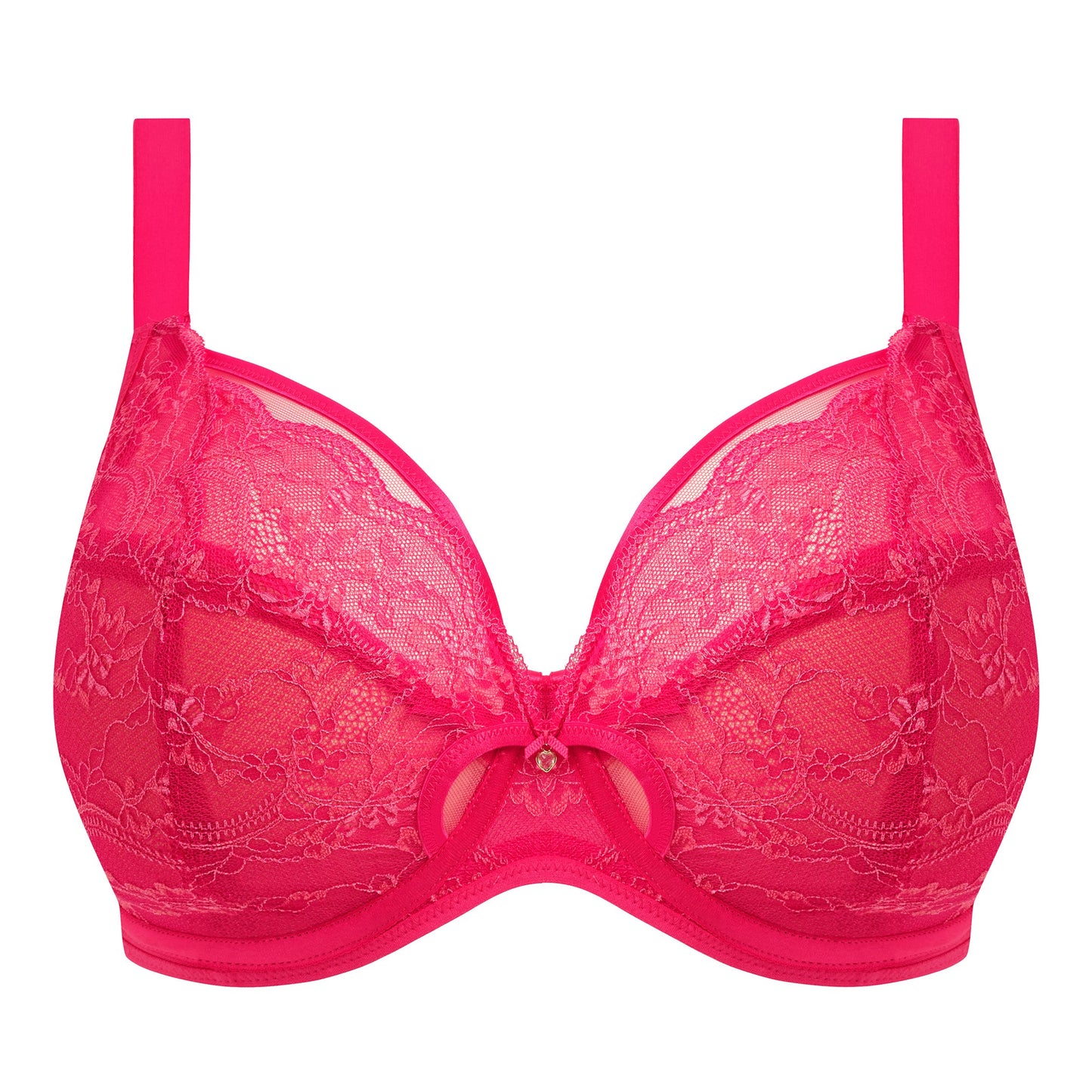 azalea pink underwired plussize plunge bra 