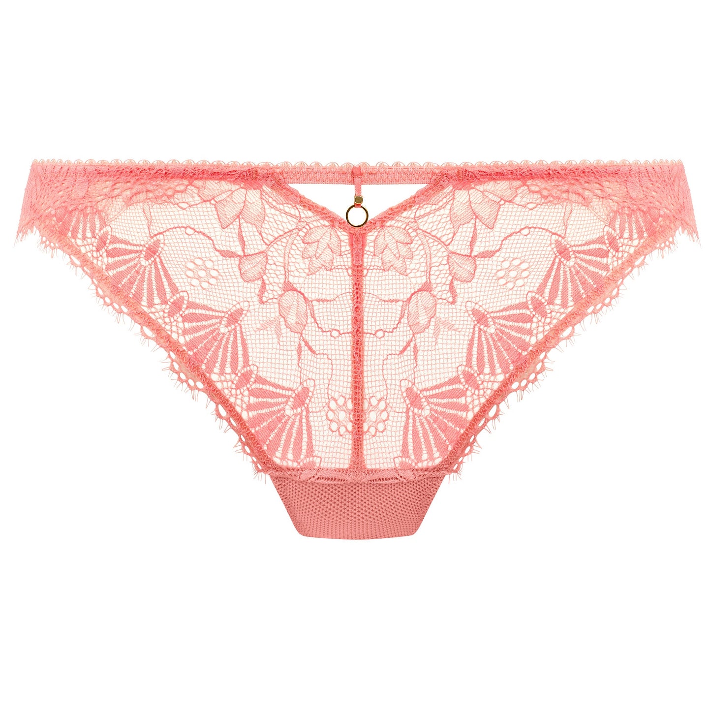 lace brief in peach color