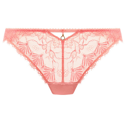 lace brief in peach color