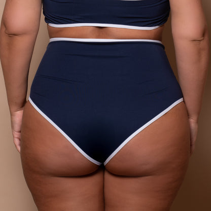Azur Navy High Waist Bikini Briefs