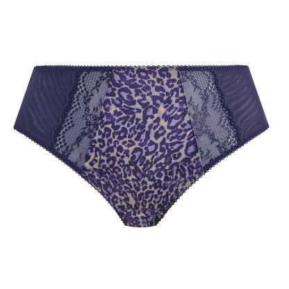 blue purple lingerie bottoms with animal print on a white background