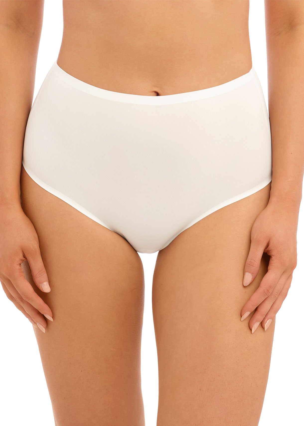 high waist invisible brief ivory