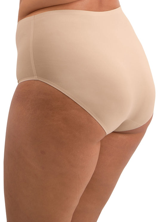 high waist invisible brief natural beige
