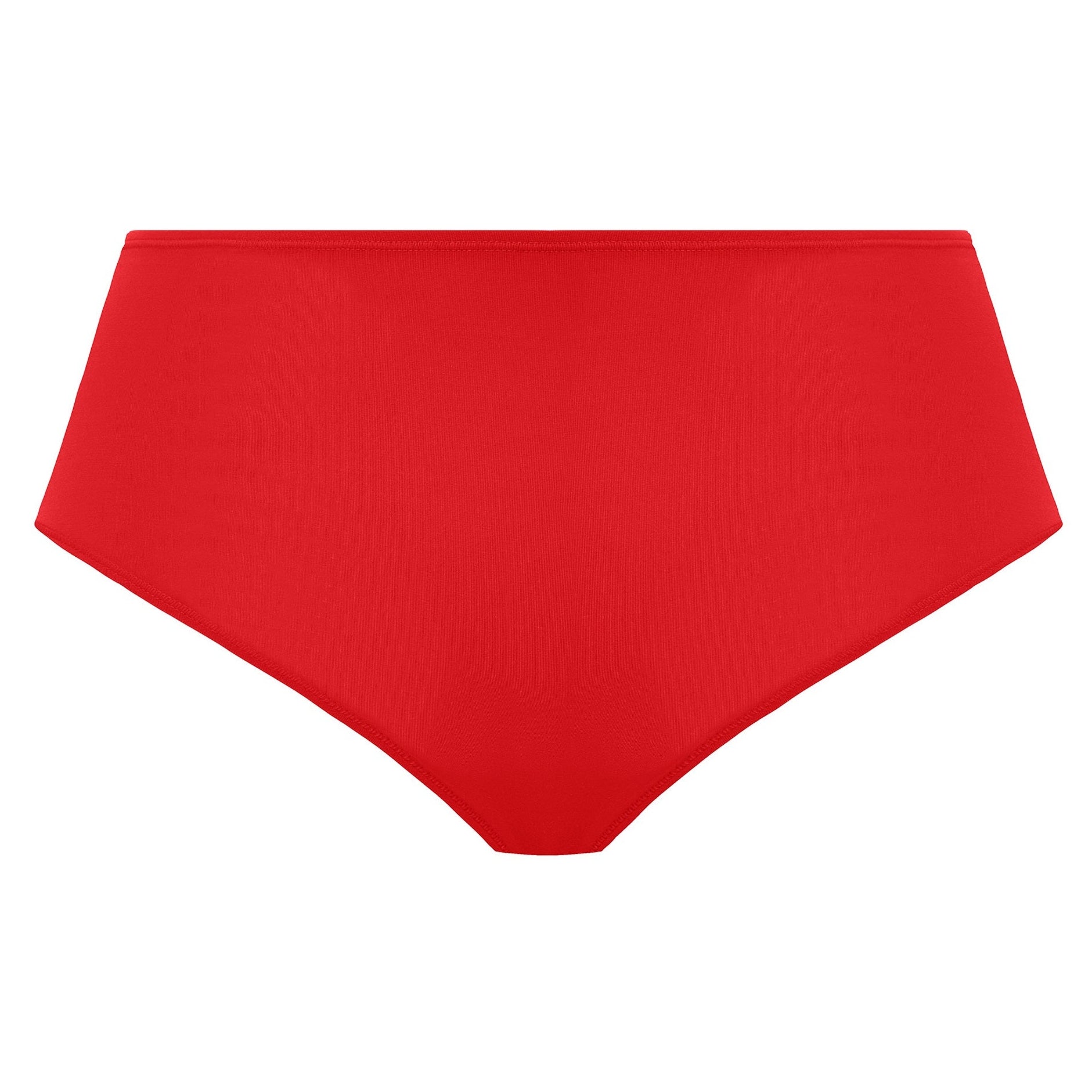 Red high-waisted lingerie bottom on a white background