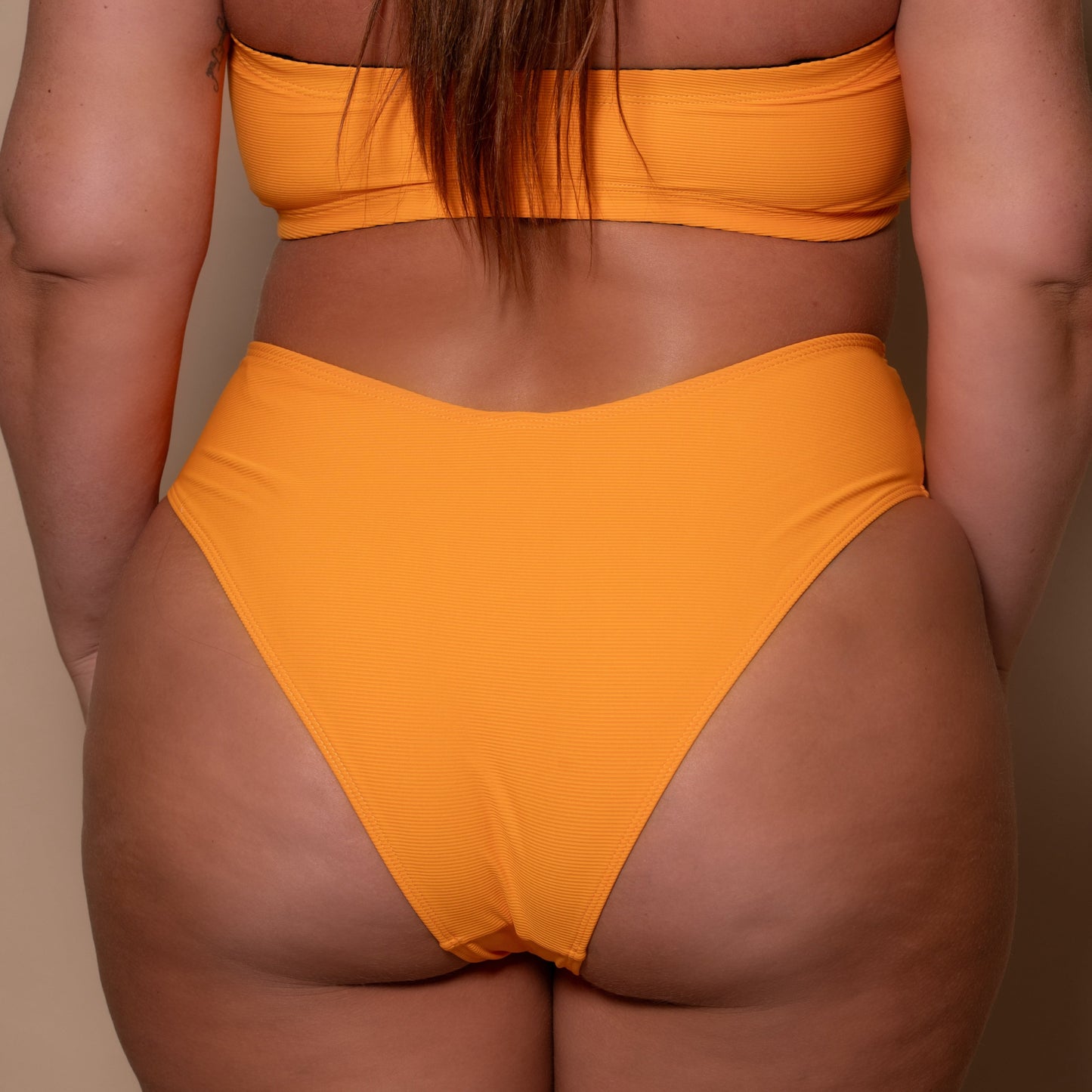 plussize ribbed yellow bikini briefs