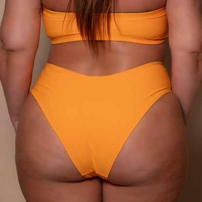 plussize ribbed yellow bikini briefs