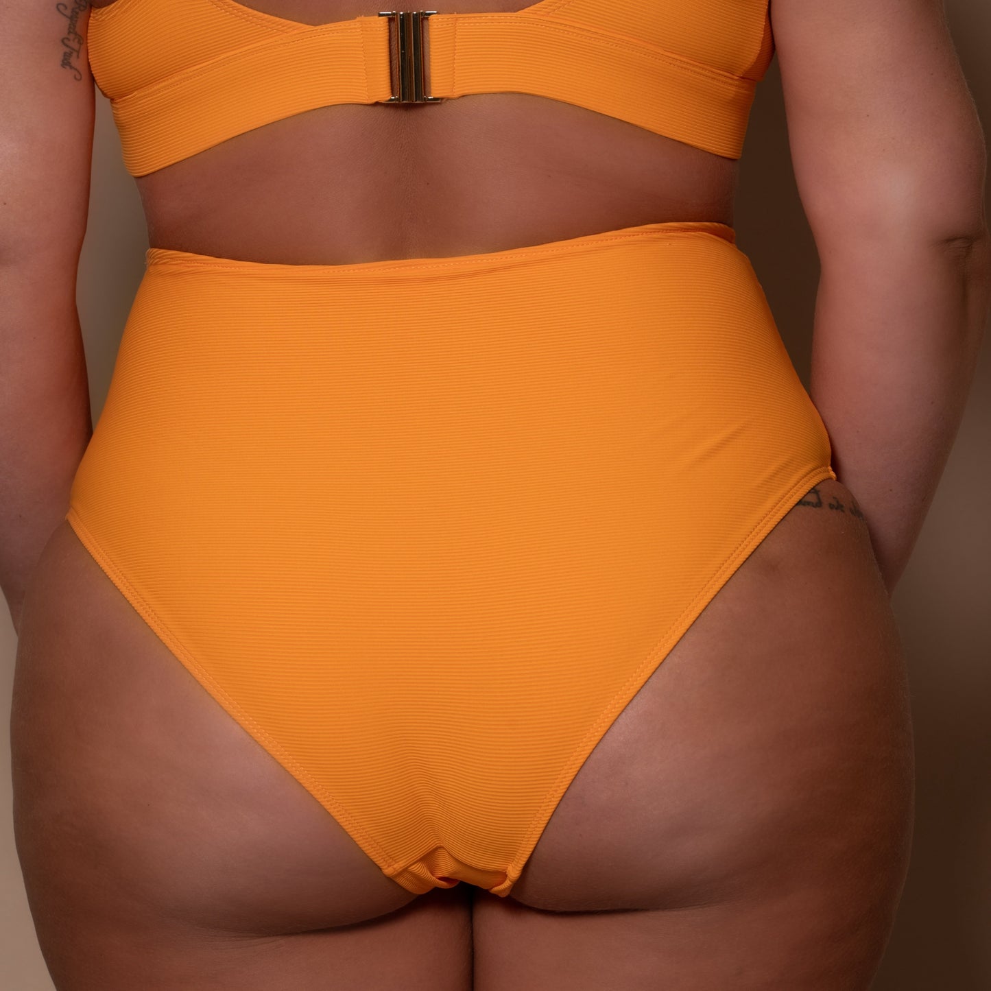 plussize yellow high waist bikini